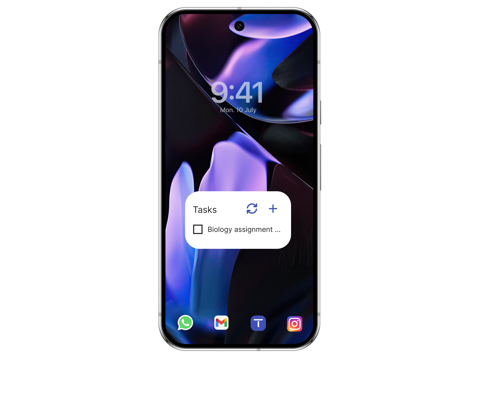 Widgets feature screenshot